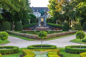 Square of Petit Sablon, aka Kleine Zavelsquare, located in Brussels, Belgium photo