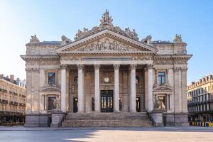 The former Brussels Stock Exchange building, usually shortened to Bourse or Beurs, in Brussels, Belgium photo
