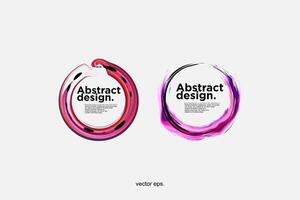 abstract design logo set with colorful circles vector