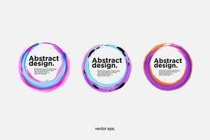 abstract design logo set with colorful circles vector