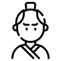 samurai icon for web, app, infographic, etc vector