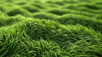 A field of green grass with a fuzzy texture photo