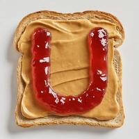 Peanut Butter and Jelly Typeface, Letter U photo