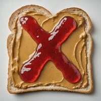 Peanut Butter and Jelly Typeface, Letter X photo