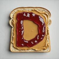 Peanut Butter and Jelly Typeface, Letter D photo