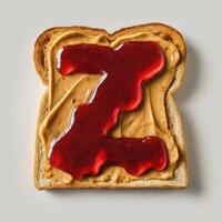 Peanut Butter and Jelly Typeface, Letter Z photo