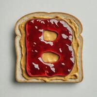 Peanut Butter and Jelly Typeface, Letter B photo