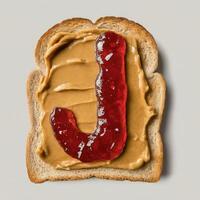 Peanut Butter and Jelly Typeface, Letter J photo