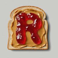 Peanut Butter and Jelly Typeface, Letter R photo