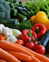 a colorful array of fresh vegetables freshly harvested and full of natural textures photo