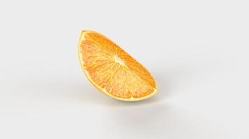 slice of ripe, delicious orange fruit with a yellowish peel photo