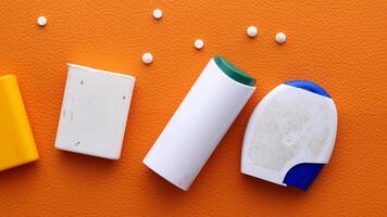 artificial sweetener container on table video