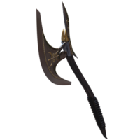 3d render gaming medieval axe with background transparent png