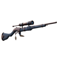 3d render gaming sniper rifle with transparent background png