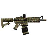 3d render gaming camouflaged weapon with transparent background png