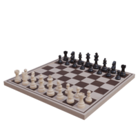 3d render chessboard with transparent background png