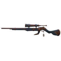 3d render gaming sniper rifle with transparent background png