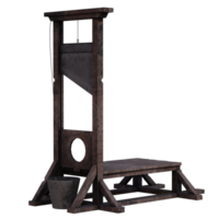 3d render guillotine with transparent background png