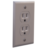 3d render double switch light with transparent background png