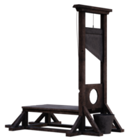 3d render guillotine with transparent background png