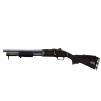 3d render gaming shotgun with transparent background png