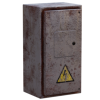 3d render electric panel box with transparent background png