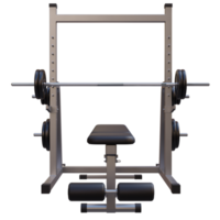 3d render bench press with transparent background png