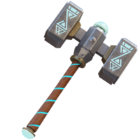 3d render gaming hammer metal with background transparent png