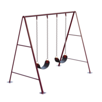 3d render swing with transparent background png