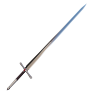 3d render medieval sword with transparent background png
