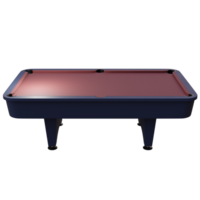 3d render pool table with transparent background png