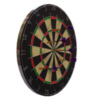 3d render dart board with transparent background png