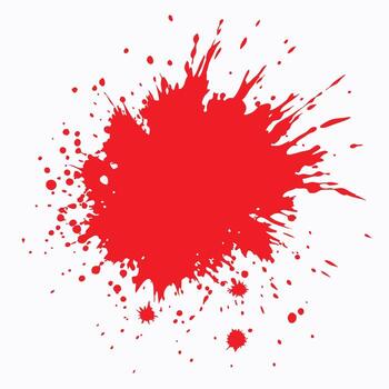 White background with a Red ink splatter vector