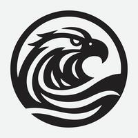 Majestic Eagle Silhouette Logo, Symbol of Power and Freedom vector