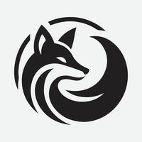 Elegant Fox Silhouette Logo, A Perfect Blend of Style and Simplicity vector