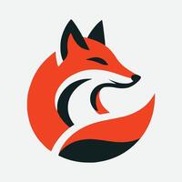 Elegant Fox Silhouette Logo, A Perfect Blend of Style and Simplicity vector