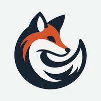 Elegant Fox Silhouette Logo, A Perfect Blend of Style and Simplicity vector