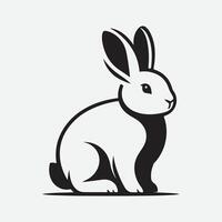 Elegant Rabbit Silhouette Icon - Perfect for Design Projects vector