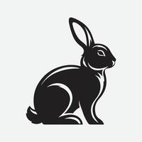 Elegant Rabbit Silhouette Icon - Perfect for Design Projects vector