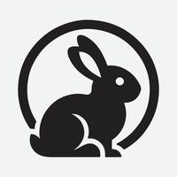 Elegant Rabbit Silhouette Icon - Perfect for Design Projects vector