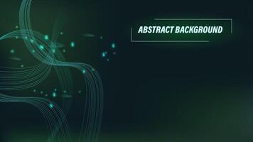 Green abstract background with glowing wave modern and futuristics technology concept. suitable for banner, backdrop, website Bg, covers, and wallpaper vector