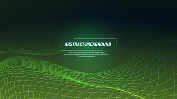 Abstract green wave science and futuristic technology concept. suitable for banner, backdrop, website Bg, covers, and background vector