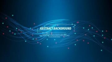 blue abstract background with glowing wave modern and futuristics technology concept. suitable for banner, backdrop, website Bg, covers, and wallpaper vector