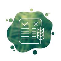 Pros and cons of gluten icon in line design vector