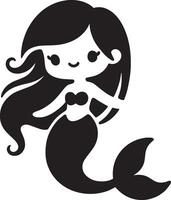 a Cute Mermaid Ideal for Fantasy and Ocean Themed Designs vector