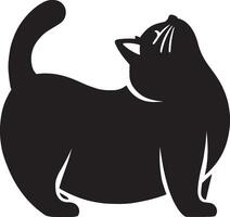 a cat performing a yoga pose vector