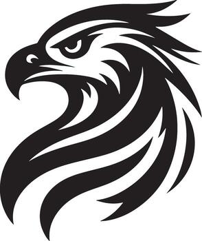 feroz águila cabeza vector