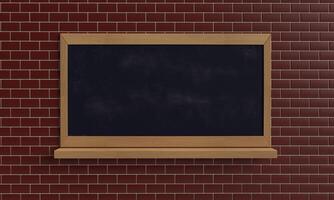 Blackboard brickwall empty blank mock up background wallpaper vintage structure vintage rough education texture grunge concrete classroom dirty frame retro interior surface pattern cement light study photo