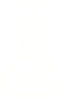 a white drawing of a flask png