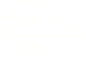 a cloud with lightning and a face drawn on it png